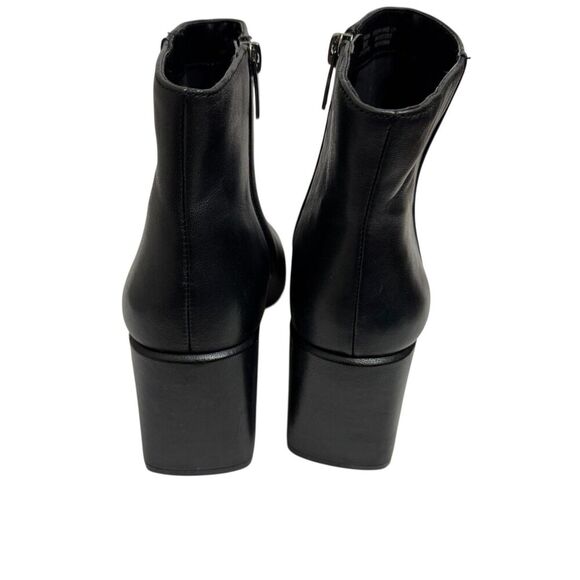 Vince Camuto Boots Womens Size 9 Black Oskana Ankle Pointed Toe Block Heel Zip - Picture 5 of 8